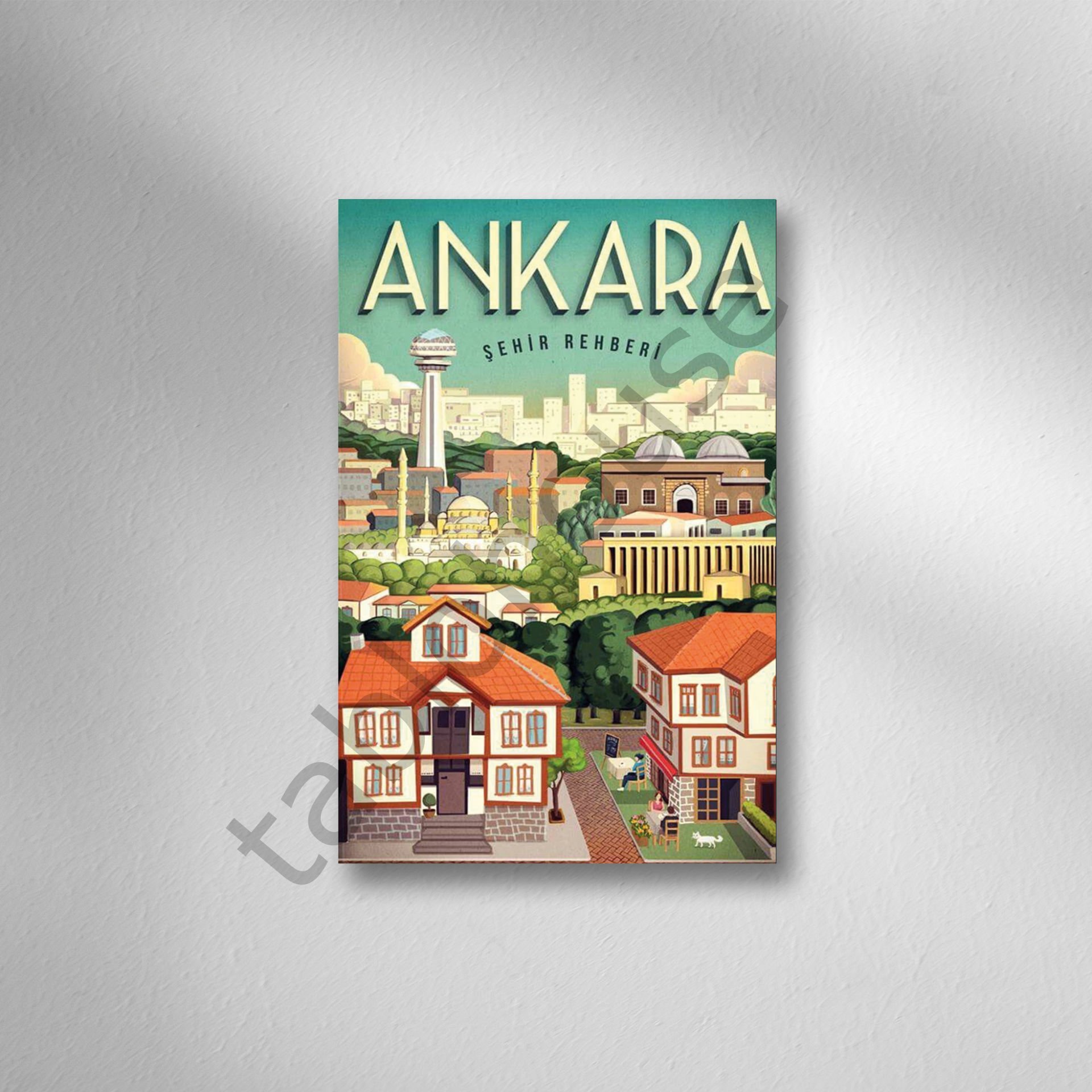 Ankara  Retro Ahşap Poster