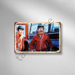 Çiçek Abbas Retro Ahşap Poster