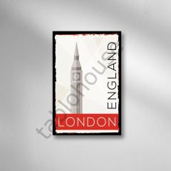 Londra Retro  Ahşap Poster