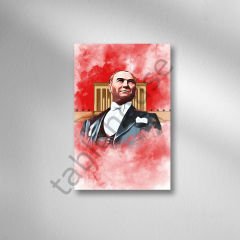 Mustafa Kemal Atatürk Retro Ahşap Poster