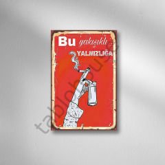 Bu Yakışıklı Yalnızlığa Retro  Ahşap Poster