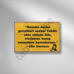 Che Guevara Retro Ahşap Poster