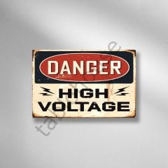 Danger Retro Ahşap Poster