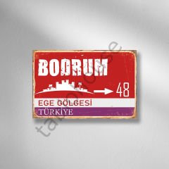 Bodrum Tabela Retro Ahşap Poster