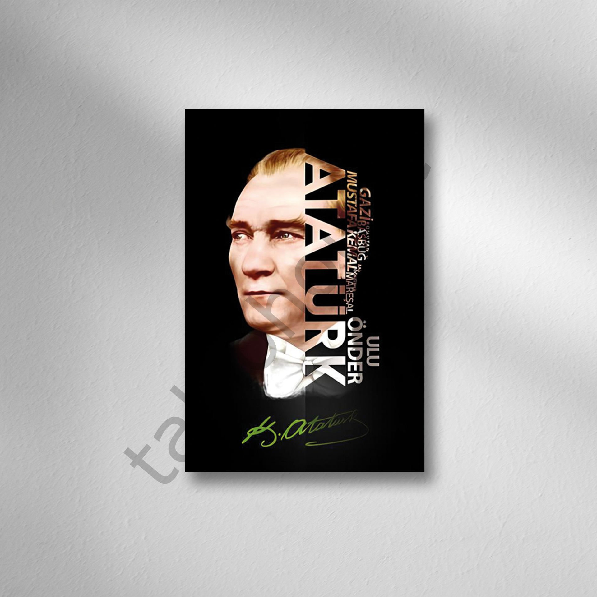 Atatürk Retro Ahşap Poster