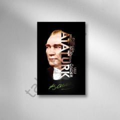 Atatürk Retro Ahşap Poster