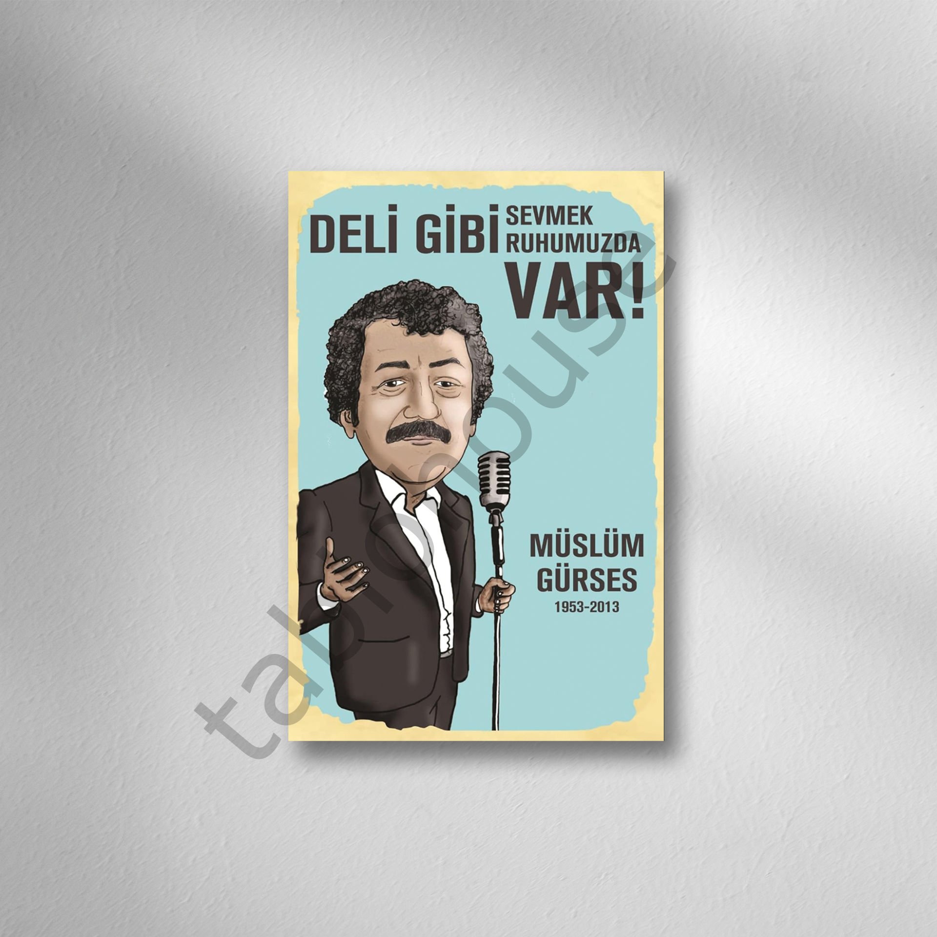 Deli Gibi Sevmek Ruhumuzda Var Retro  Ahşap Poster