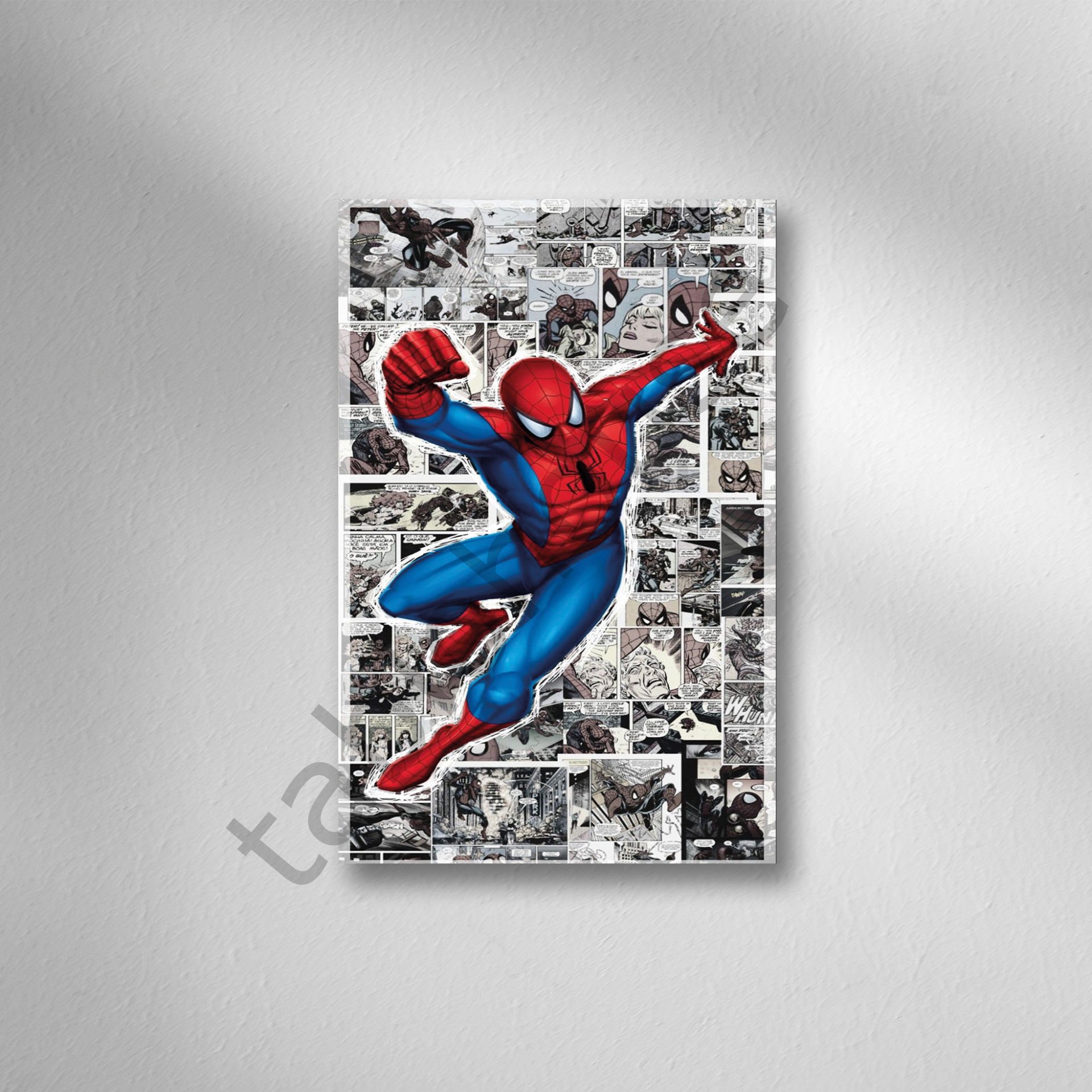 Spiderman Retro Ahşap Poster