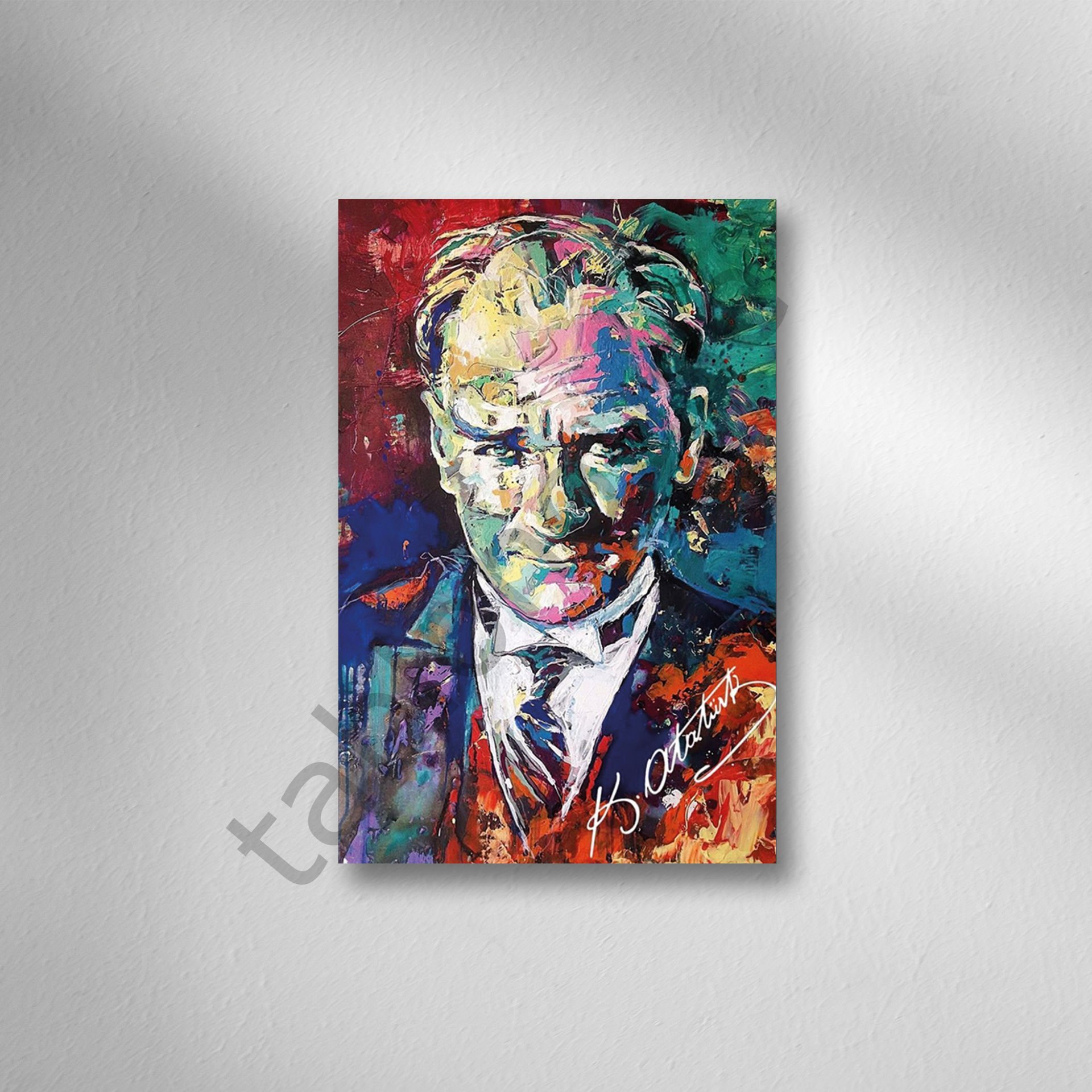 Atatürk Retro Ahşap Poster