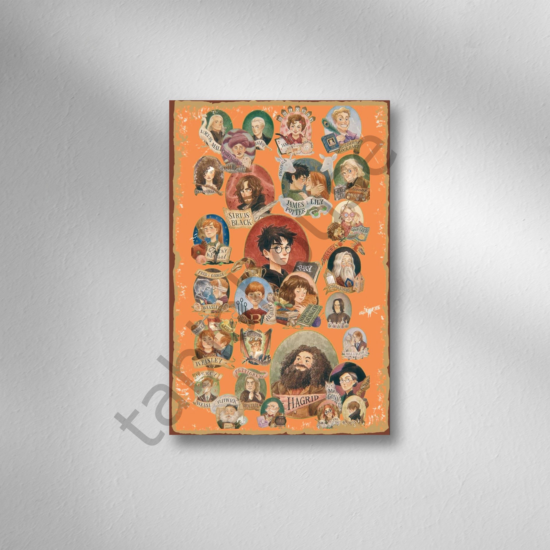 Harry Potter Retro  Ahşap Poster