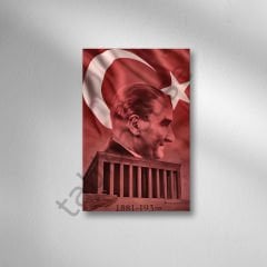 Atatürk Retro Ahşap Poster