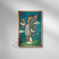 Tom and Jerry Retro Ahşap Poster