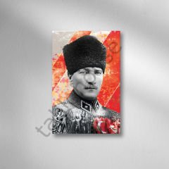 Atatürk Retro Ahşap Poster