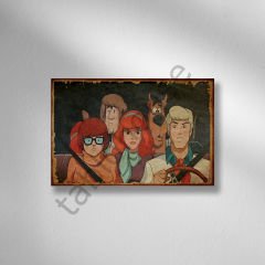 Scooby-doo Retro Ahşap Poster