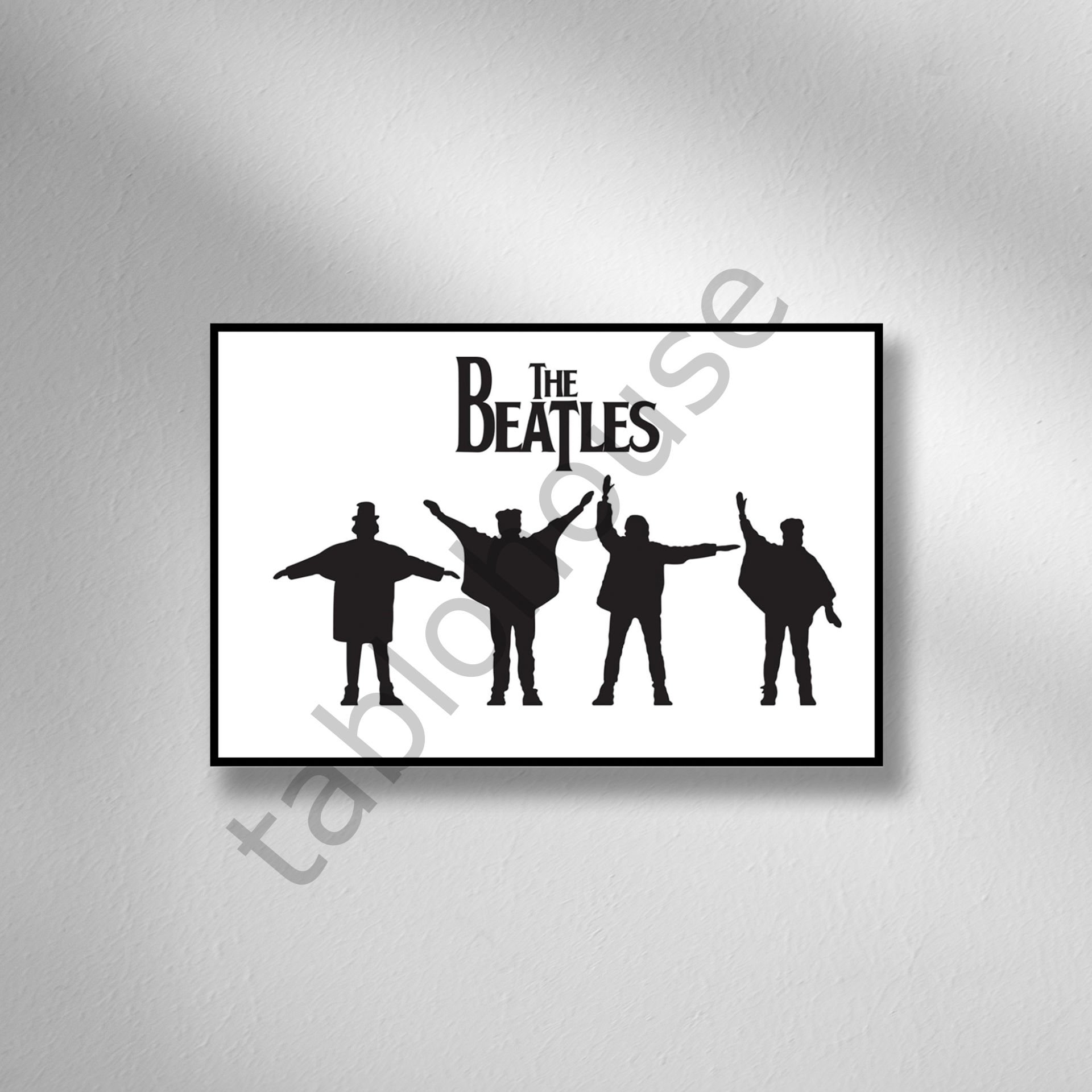 The Beatles Retro Ahşap Poster