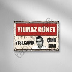 Yeşilçam ''Yılmaz Güney '' Retro Ahşap Poster