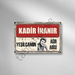 Yeşilçam '' Kadir İnanır '' Retro Ahşap Poster
