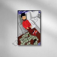 Azer Bülbül Retro Ahşap Poster