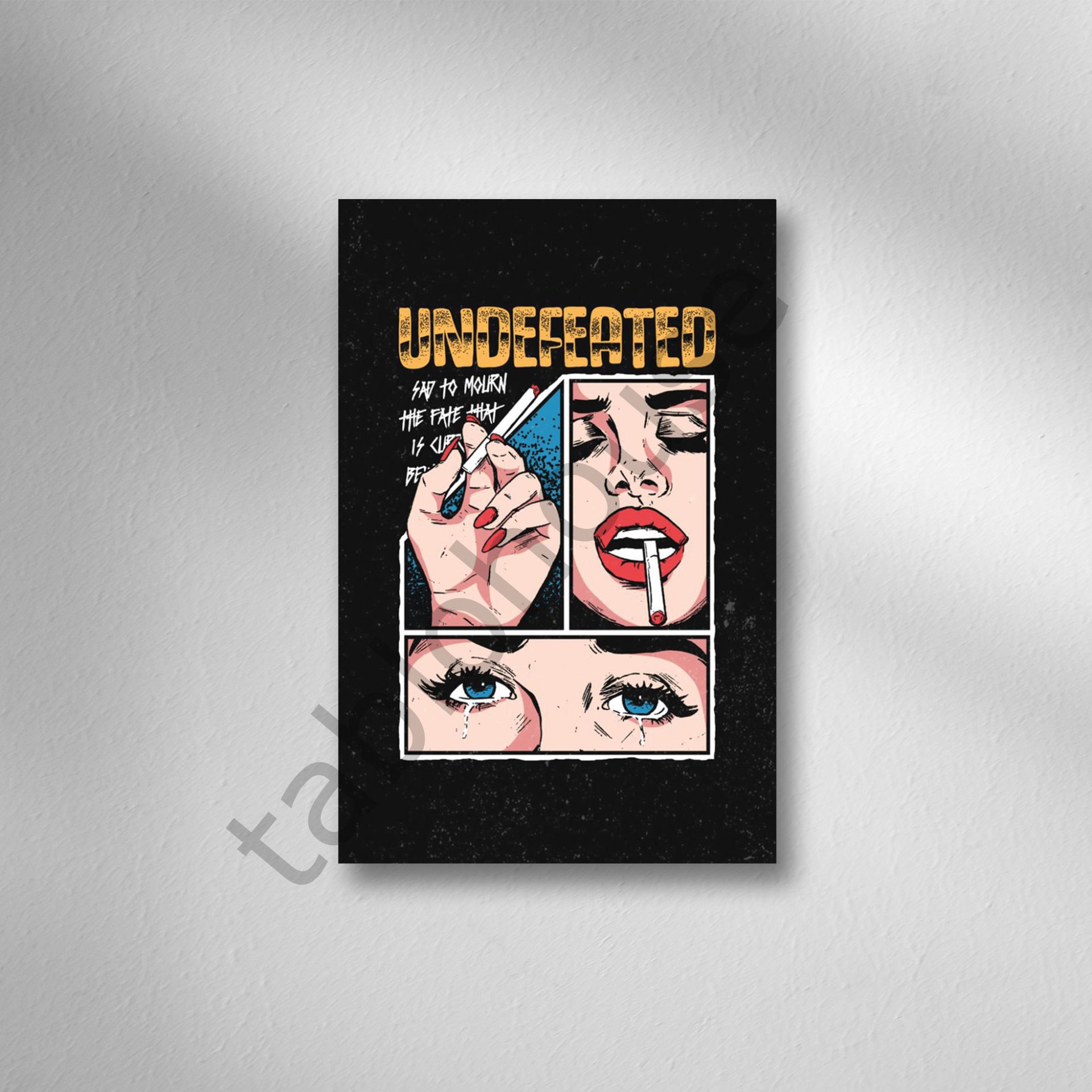 Undefeated Retro Ahşap Poster