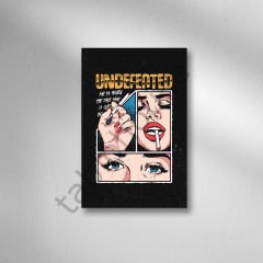 Undefeated Retro Ahşap Poster