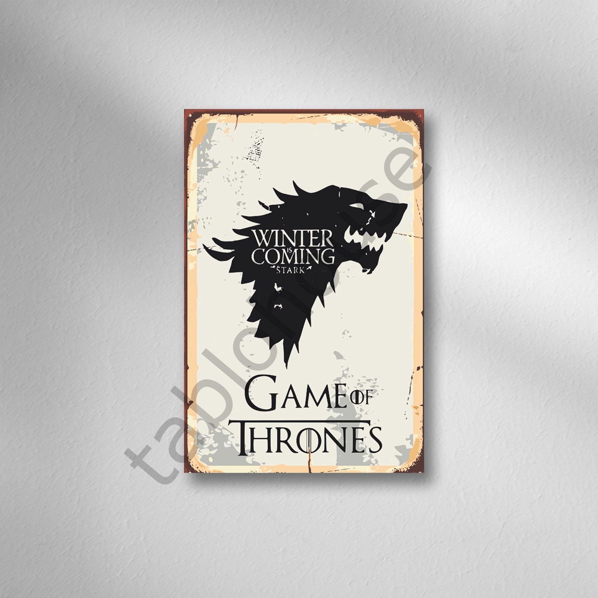 Game Of Thrones Retro  Ahşap Poster