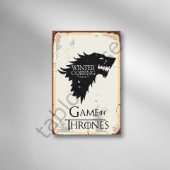 Game Of Thrones Retro  Ahşap Poster