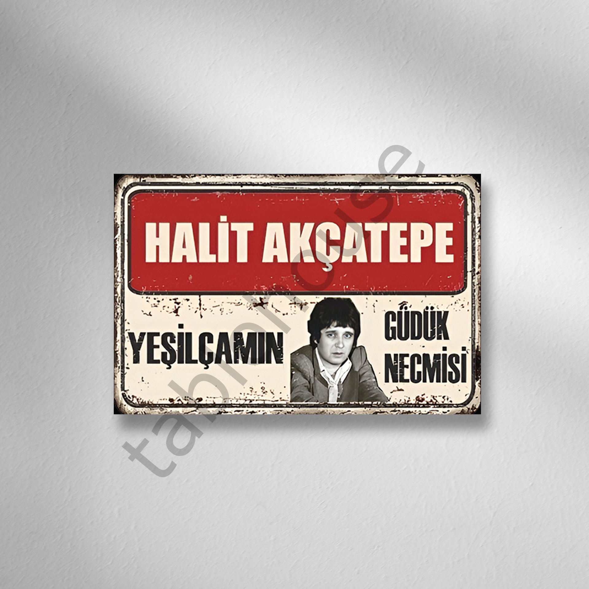 Yeşilçam ''Halit Akçatepe'' Retro Ahşap Poster
