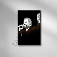 Ahmet Kaya Retro Ahşap Poster