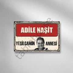 Yeşilçam ''Adile Naşit'' Retro Ahşap Poster