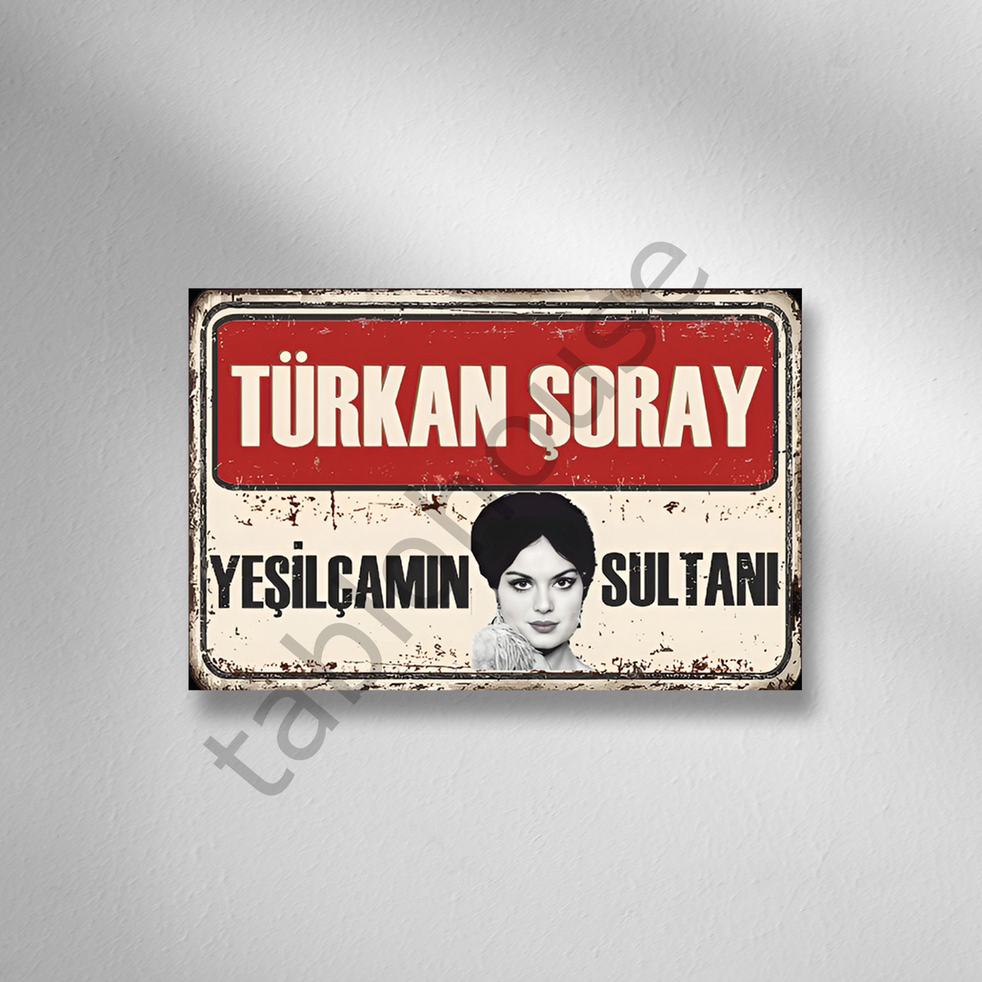 Yeşilçam ''Türkan Şoray'' Retro Ahşap Poster