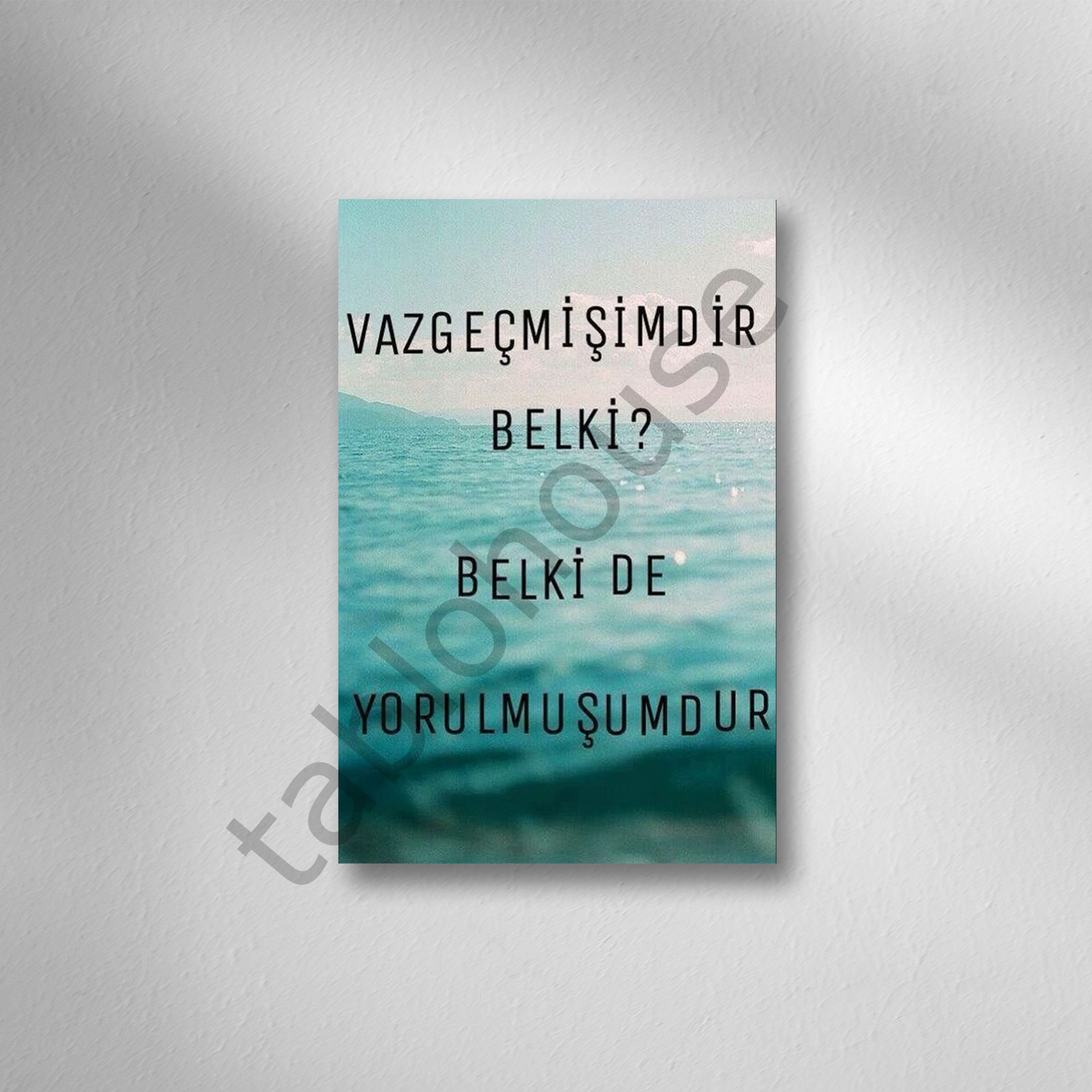 Vazgeçmişimdir Belki ? Retro Ahşap Poster