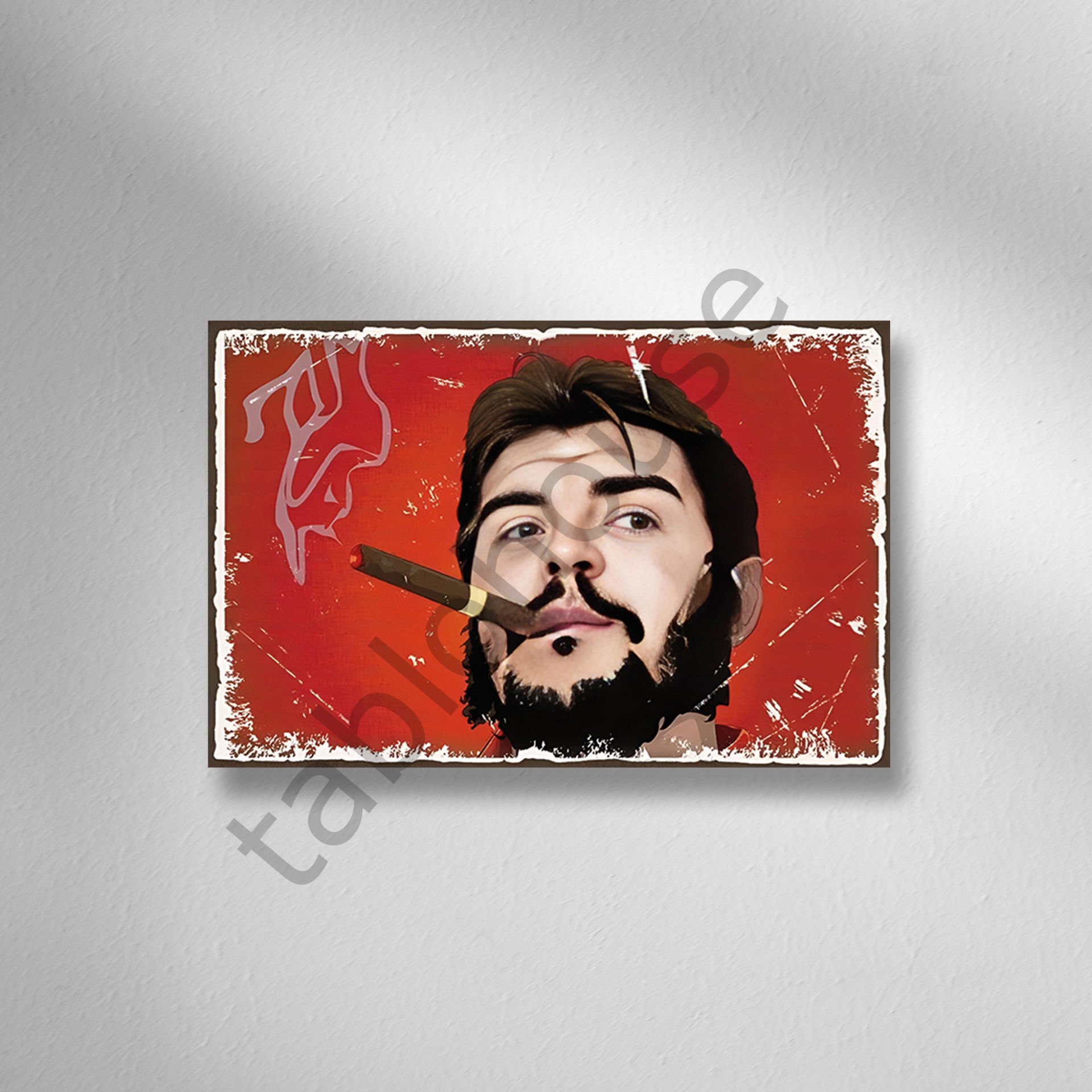 Che Guevara Retro Ahşap Poster
