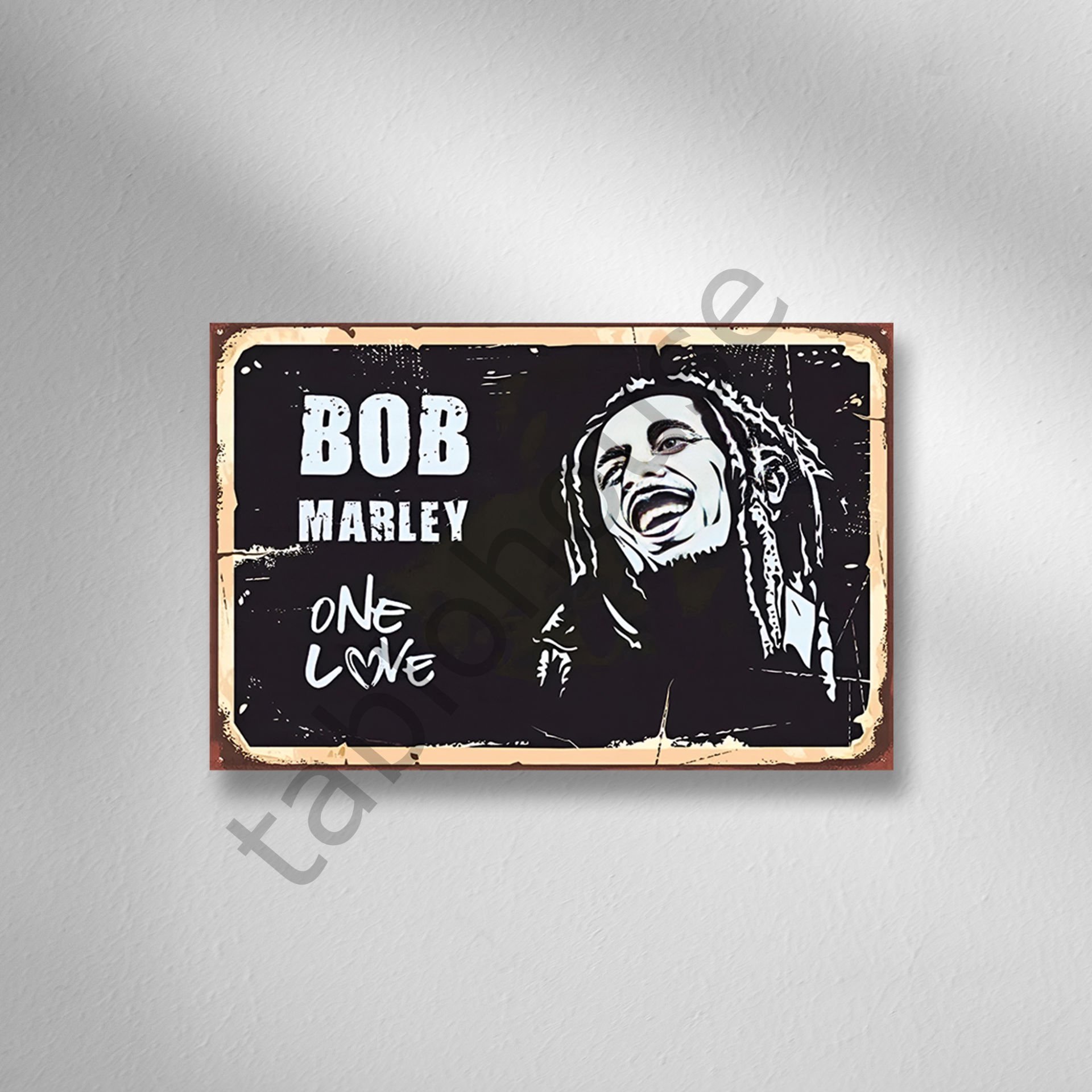Bob Marley Retro Ahşap Poster