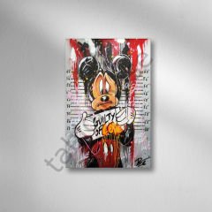 Mickey Mouse Retro Ahşap Poster