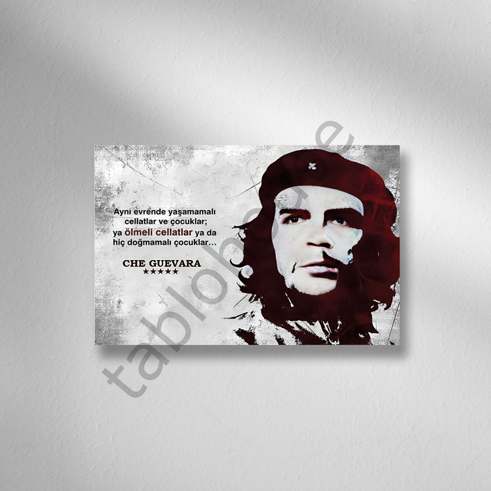 Che Guevara Retro Ahşap Poster