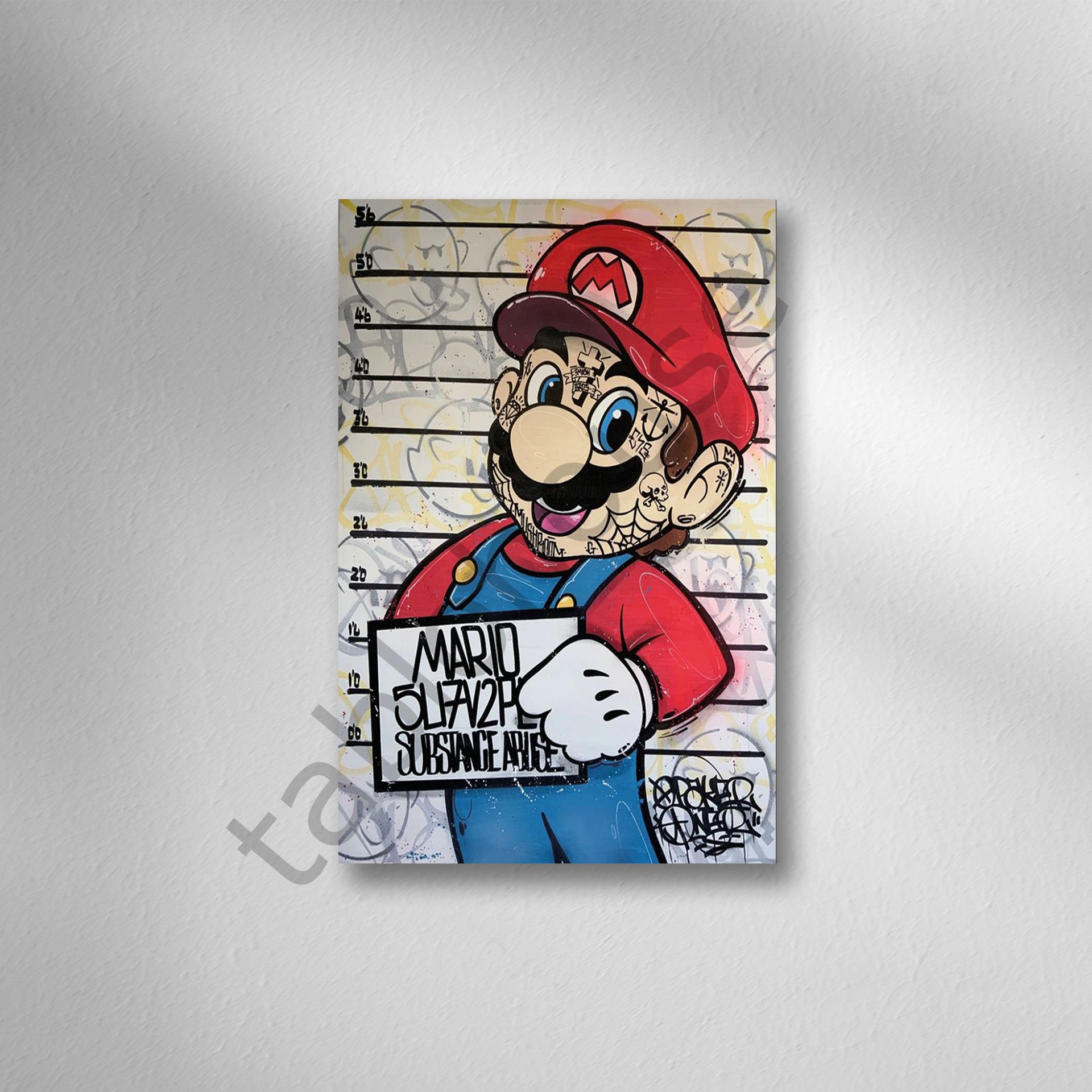 Mario Retro Ahşap Poster