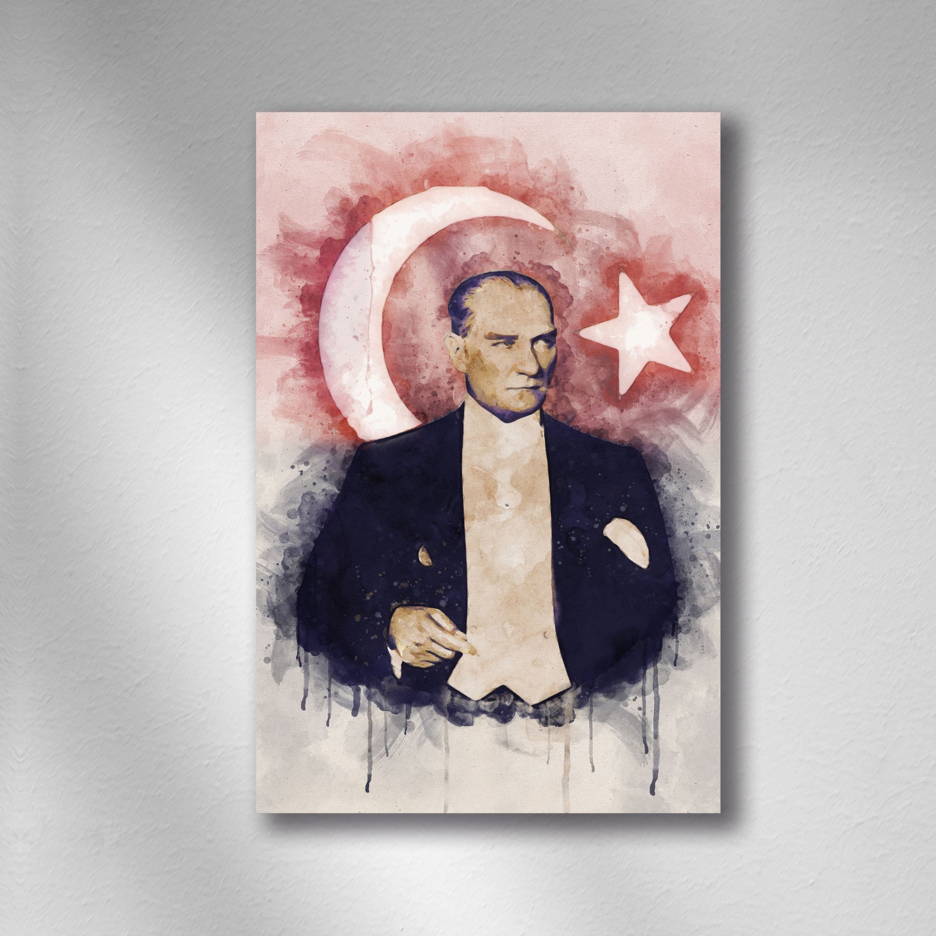 Türk Bayrağı Atatürk Tablo