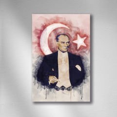 Türk Bayrağı Atatürk Tablo