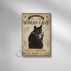 Women Cave Retro Ahşap Poster