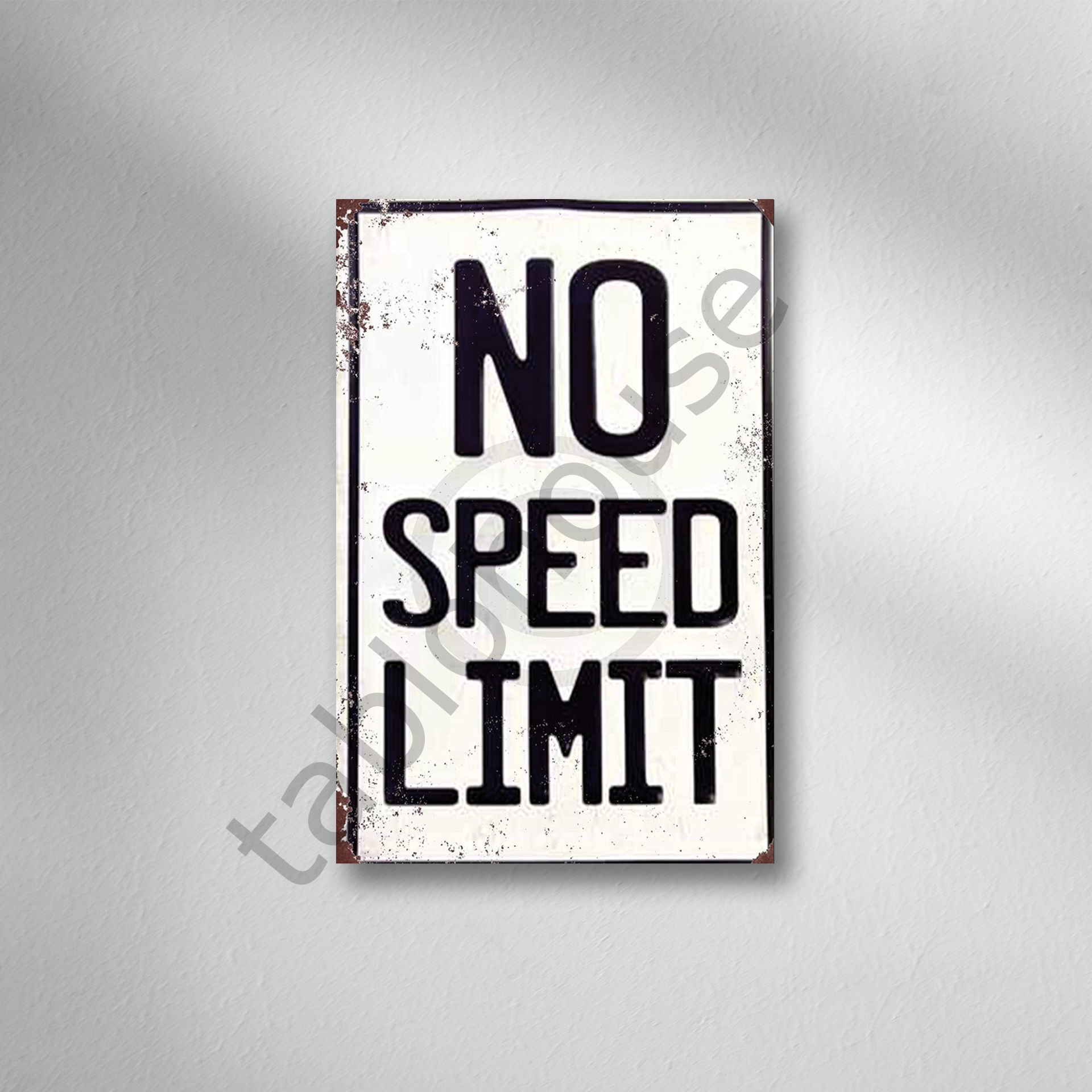 No Speed Limit   Ahşap Poster