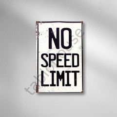 No Speed Limit   Ahşap Poster