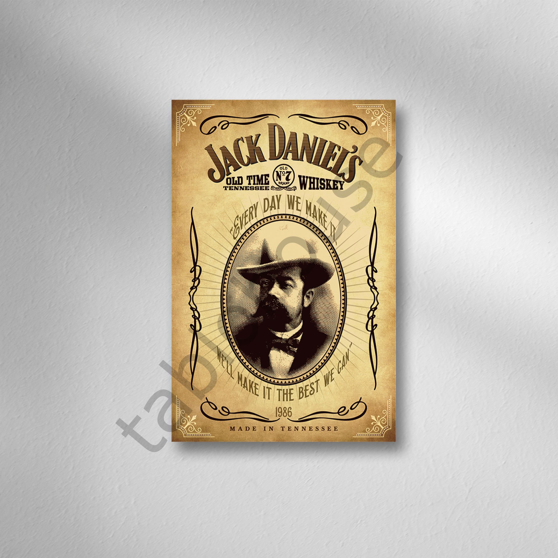 Jack Danıel's Retro Ahşap Poster