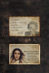 Sıla Gençoğlu Retro Ahşap Poster
