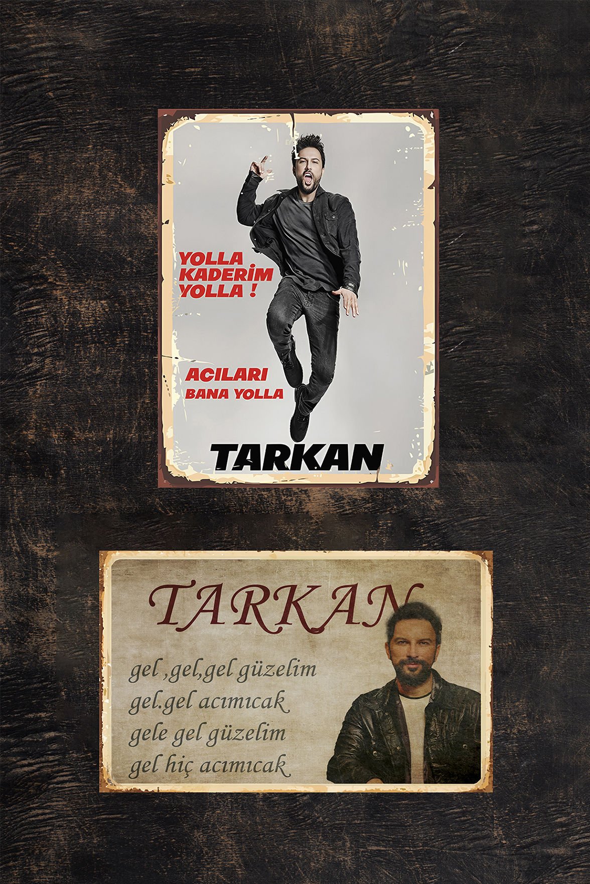 Tarkan Retro Ahşap Poster