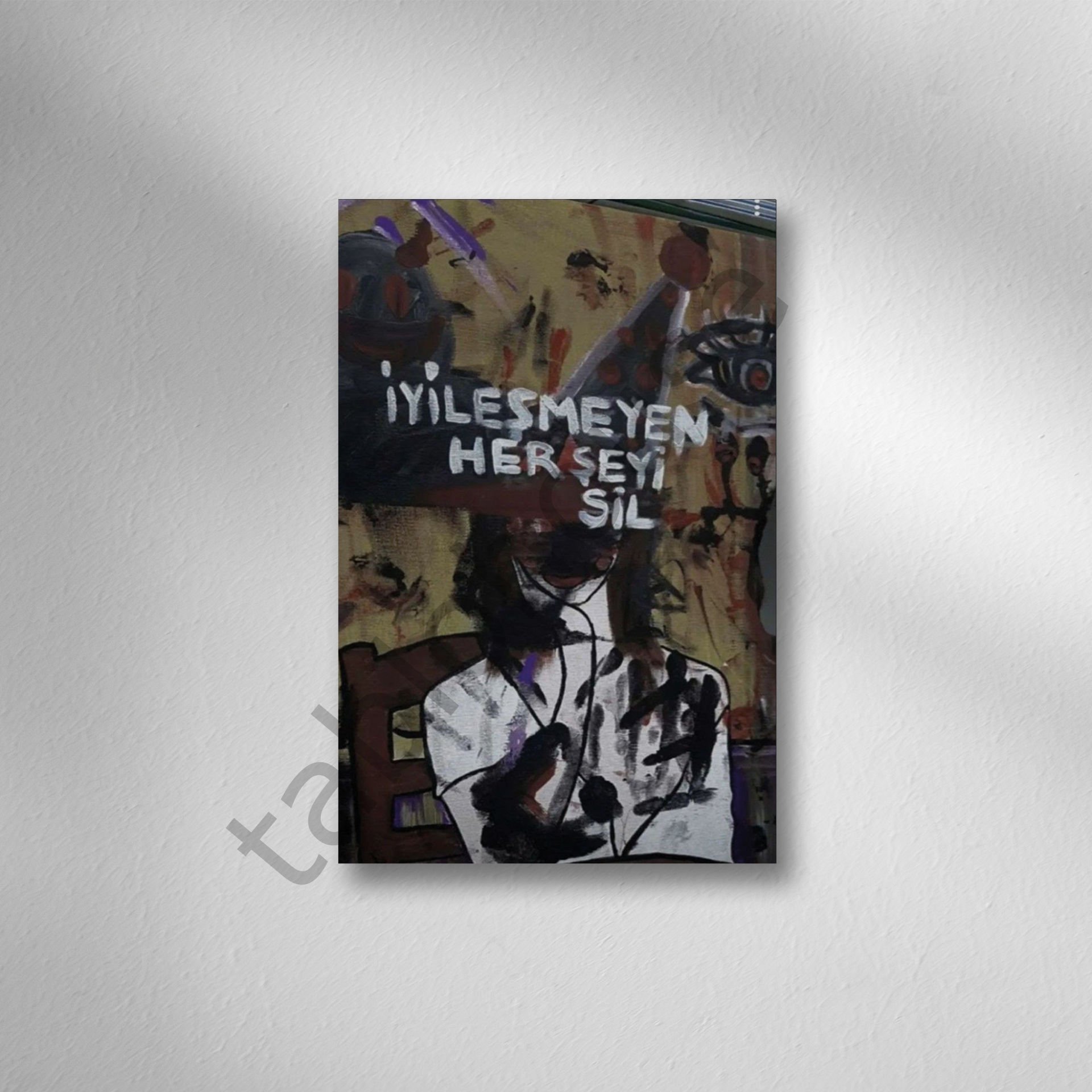 İyileşmeyen Her Şeyi Sil Retro Ahşap Poster