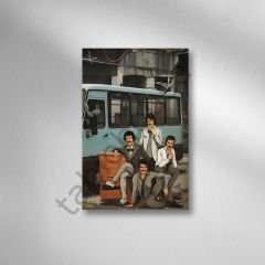 Arabesk Kralları Retro Ahşap Poster