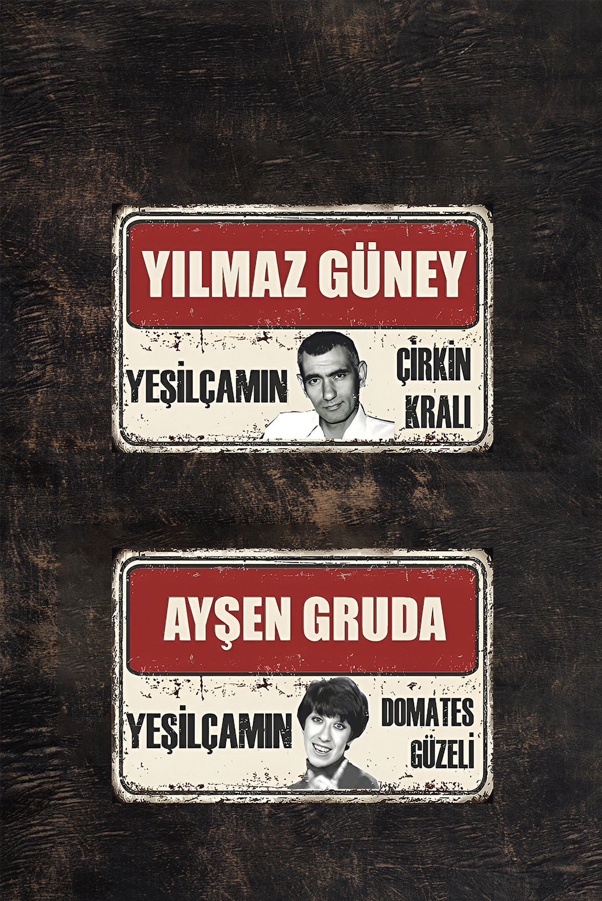 Yeşilçam Retro Ahşap Poster