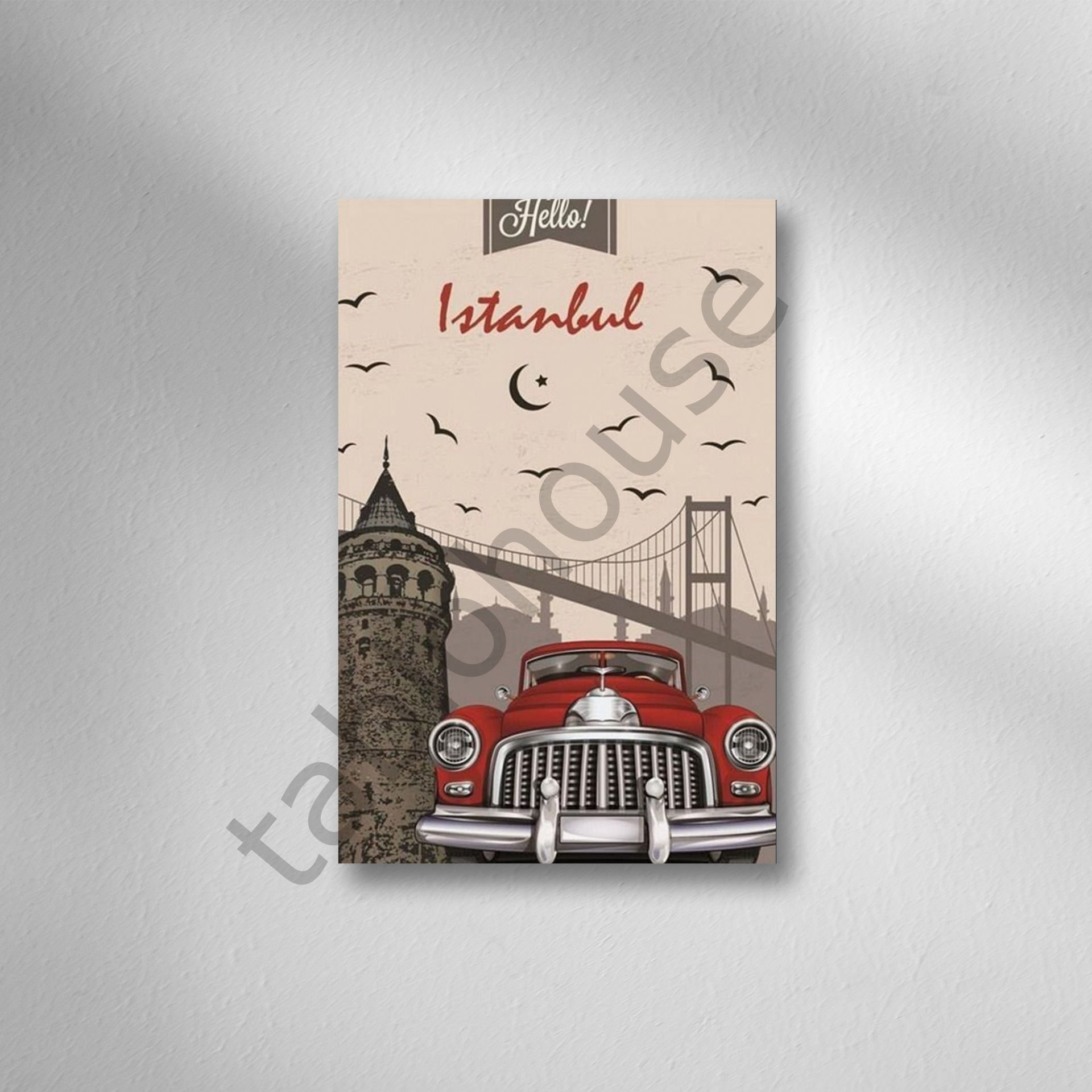 İstanbul Retro Ahşap Poster