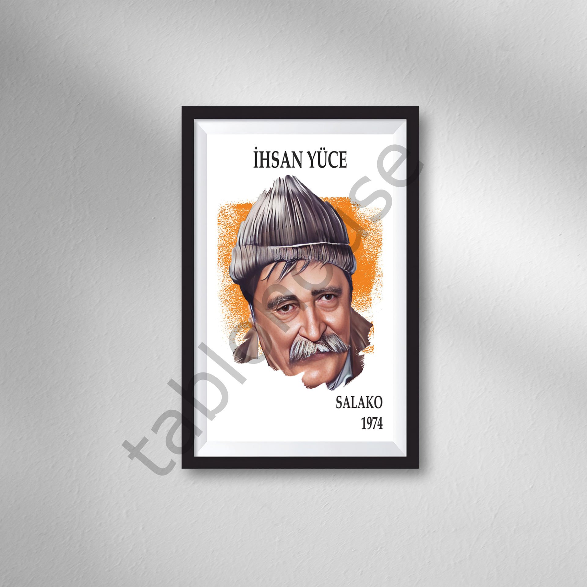 İhsan Yüce Retro Ahşap Poster