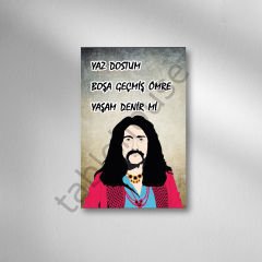 Barış Manço Yaz Dostum Retro Ahşap Poster
